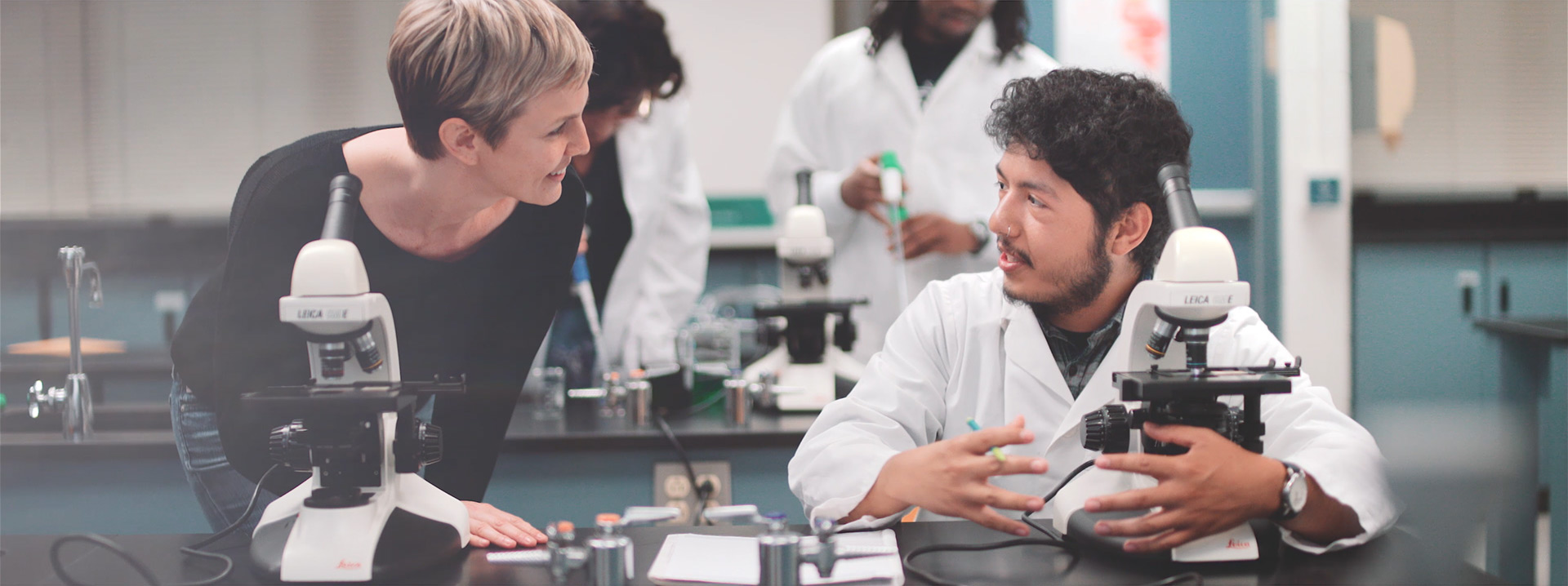 image of researchers in a lab setting.