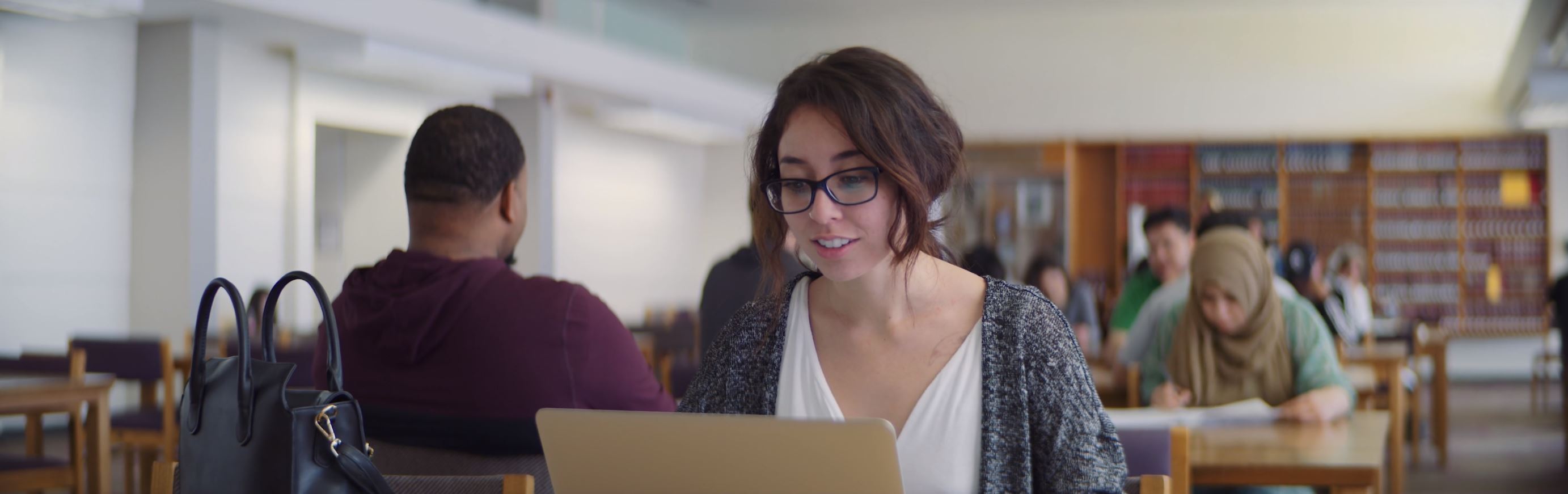 Screen of Student working on computer