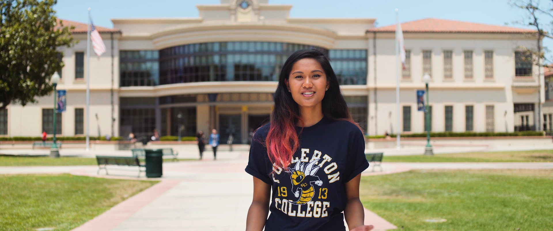 screen of student host of student orientation video